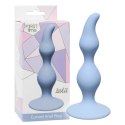 Korek analny o zakrzywionym kształcie. Curved Anal Plug Blue