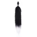 Korek analny z czarno- białą kitką Furry Anal Plug. Zmysłowy design.