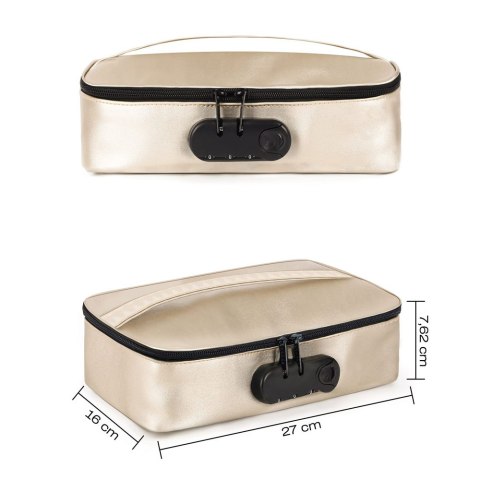 Kuferek na akcesoria erotyczne. Zamykany na szyfr Discreet Box Luxury Gold Kuferek na akcesoria erotyczne. Zamykany na szyfr Discreet Box Luxury Gold