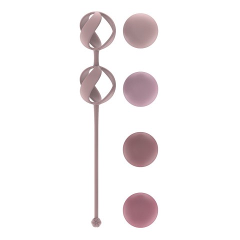 Kulki dopochwowe do stymulacji 4 sztuki, z ciężarkami. Valkyrie Pink Kulki dopochwowe do stymulacji 4 sztuki, z ciężarkami. Valkyrie Pink
