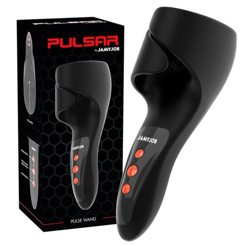 JAMYJOB™ – Pulsar Wand Black | Masturbator silikonowy z wibracjami i pulsacją JAMYJOB™ – Pulsar Wand Black | Masturbator silikonowy z wibracjami i pulsacją