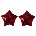 Nasutniki 2 sztuki na piersi. Gwiazdki. Samoprzylepne Tempest Red