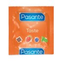 Prezerwatywa Pasante Taste. Aromatyzowane mięta, truskawka, czekolada i jagoda. Prezerwatywa Pasante Taste. Aromatyzowane mięta, truskawka, czekolada i jagoda.