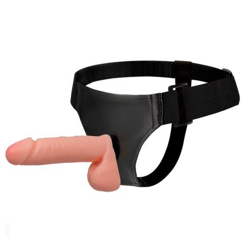 Strap-on z jądrami w cielistym kolorze. Regulowany pas. Sztywny, a zarazem elastyczny penis. Strap-on z jądrami w cielistym kolorze. Regulowany pas. Sztywny, a zarazem elastyczny penis.