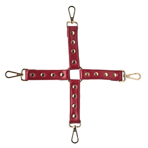 Uprząż do krzyżowego wiązania Hogtie Red, czerwona ekoskóra Uprząż do krzyżowego wiązania Hogtie Red, czerwona ekoskóra