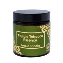 Zmysłowa świeca sojowa do romantycznych chwil. Świeca o zapachu Mystic Tobacco Essence.