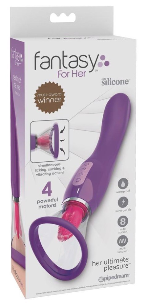 FFH – Her Ultimate Pleasure Purple | Wibrator 3w1 z Ssaniem i Stymulatorem Łechtaczki