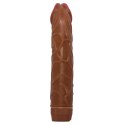 Realistyczny wibrator dildo z grubymi żyłami i główką penisa. Podnieca