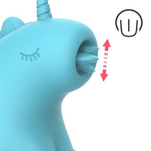 Stymulator do łechtaczki z funkcją lizania, silikonowy. Kształt jednorożca Stymulator do łechtaczki z funkcją lizania, silikonowy. Kształt jednorożca