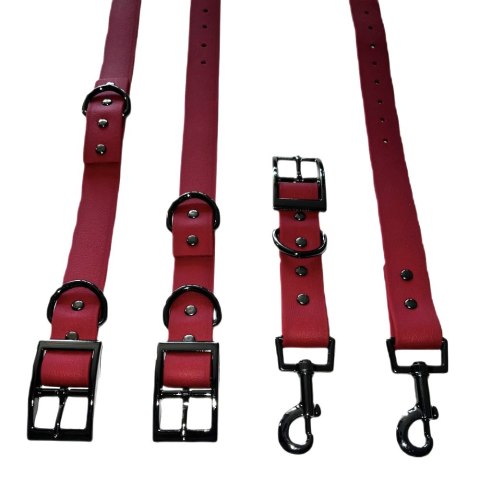 Uprząż BDSM. Obroża, pasek i łącznik. Pasek parciany. Regulowana Uprząż BDSM. Obroża, pasek i łącznik. Pasek parciany. Regulowana