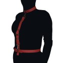 Uprząż BDSM. Obroża, pasek i łącznik. Pasek parciany. Regulowana