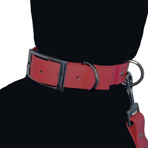 Uprząż BDSM. Obroża, pasek i łącznik. Pasek parciany. Regulowana Uprząż BDSM. Obroża, pasek i łącznik. Pasek parciany. Regulowana