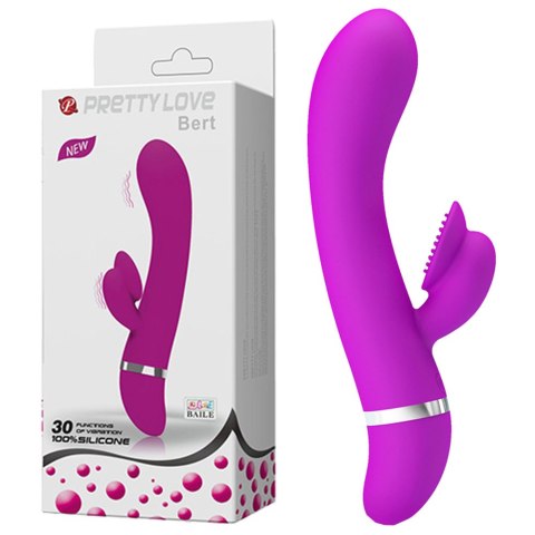 Wibrator rabbit silikonowy 30 trybów wibracji. Ergonomiczny kształt Wibrator rabbit silikonowy 30 trybów wibracji. Ergonomiczny kształt