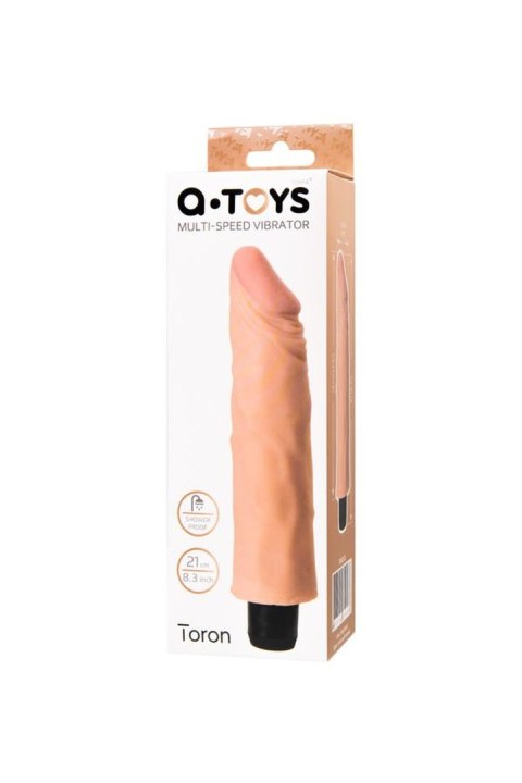 A-TOYS, Realistic vibrator, TPE, Multi-speed, 19 cm A-TOYS, Realistic vibrator, TPE, Multi-speed, 19 cm