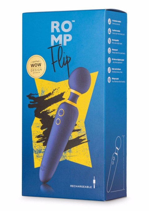 ROMP Flip Blue – potężny masażer typu wand z elastyczną głowicą ROMP Flip Blue – potężny masażer typu wand z elastyczną głowicą