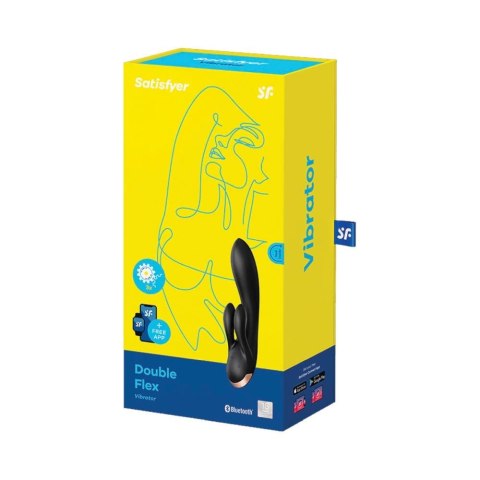 Wibrator Double Flex Black – sterowany aplikacją Satisfyer Connect Wibrator Double Flex Black – sterowany aplikacją Satisfyer Connect