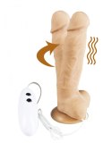 Dildo z wibracją rotacją pilot cielisty 18 cm Dildo z wibracją rotacją pilot cielisty 18 cm