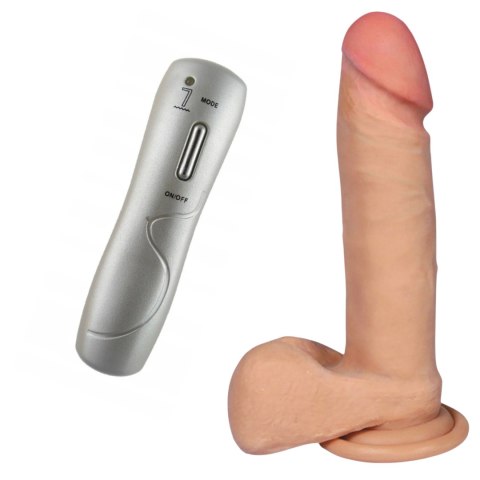 Dildo z wibracjami pilot cyberskóra cielisty 20 cm Dildo z wibracjami pilot cyberskóra cielisty 20 cm