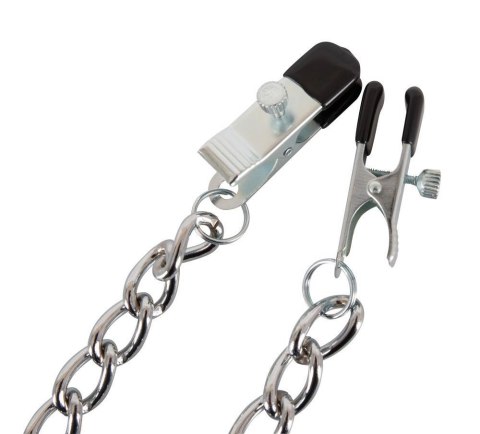 Metalowe zaciski na sutki regulowane bdsm sex Metalowe zaciski na sutki regulowane bdsm sex