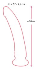 Realistyczny miękki penis dildo przyssawka 24cm