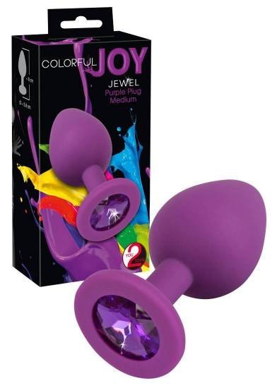 Silikonowy plug korek analny z kamyczkiem sex 7cm Silikonowy plug korek analny z kamyczkiem sex 7cm
