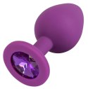 Silikonowy plug korek analny z kamyczkiem sex 7cm Silikonowy plug korek analny z kamyczkiem sex 7cm