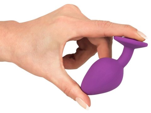Silikonowy plug korek analny z kamyczkiem sex 7cm Silikonowy plug korek analny z kamyczkiem sex 7cm