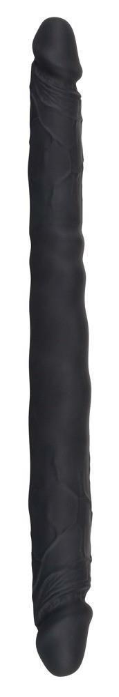 Czarne dildo lesbijskie silikonowe podwójne 40cm Czarne dildo lesbijskie silikonowe podwójne 40cm
