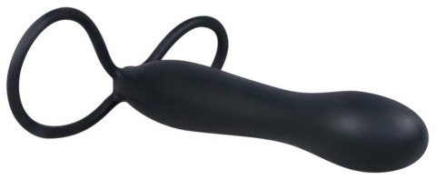 Dildo z pętlami na penisa jądra drugi członek 15cm Dildo z pętlami na penisa jądra drugi członek 15cm