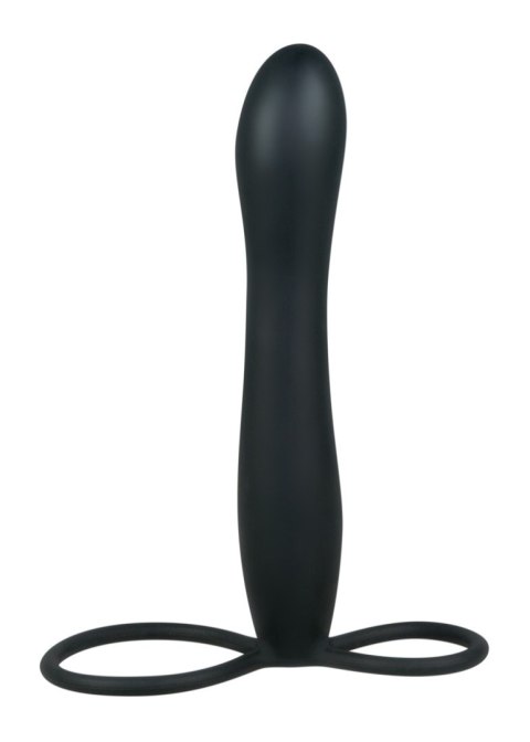 Dildo z pętlami na penisa jądra drugi członek 15cm Dildo z pętlami na penisa jądra drugi członek 15cm