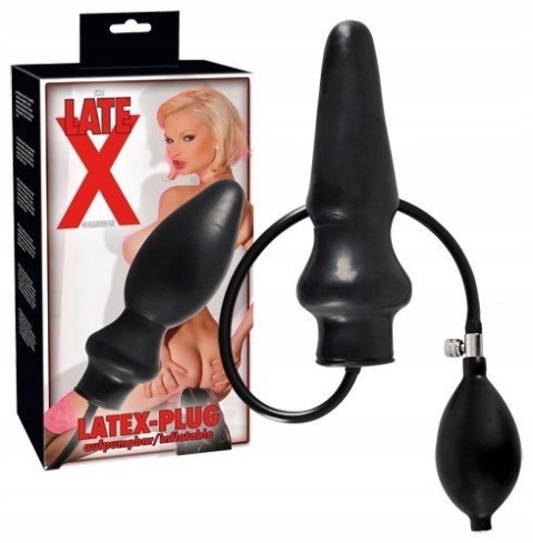 Lateksowy pompowany plug analny powiększany 20cm Lateksowy pompowany plug analny powiększany 20cm