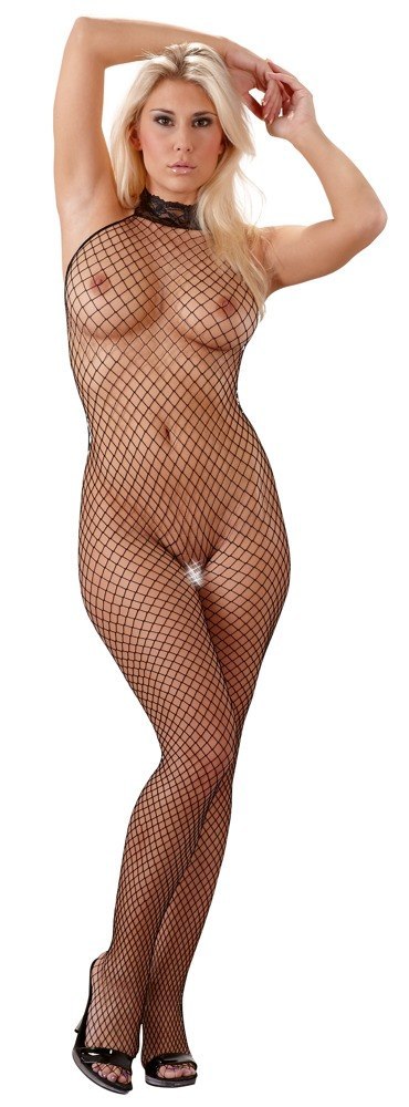 Podniecający bodystocking siatka rozcięty krok S/M Podniecający bodystocking siatka rozcięty krok S/M