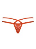 Czerwone koronkowe stringi erotyka obsessive s/m