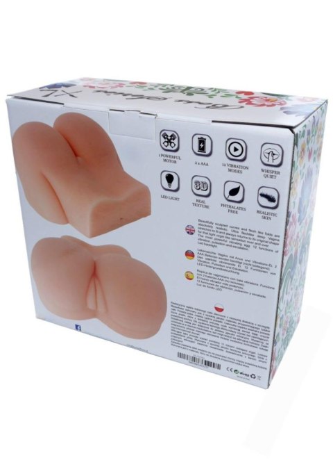 Masturbator realistyczny 2 otwory wibracje 3kg xl Masturbator realistyczny 2 otwory wibracje 3kg xl