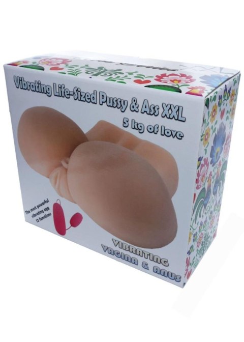 Masturbator realistyczny 2 otwory wibracje 5kg xxl Masturbator realistyczny 2 otwory wibracje 5kg xxl