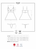 Czarna sex koszulka stringi komplet obsessive l/xl