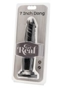 Dildo naturalne sztuczny czarny penis członek 18cm
