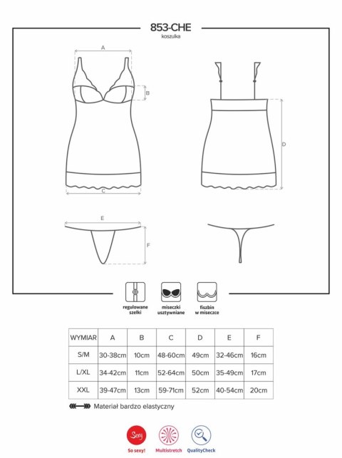 Zmysłowy komplet koszulka stringi obsessive l/xl Zmysłowy komplet koszulka stringi obsessive l/xl