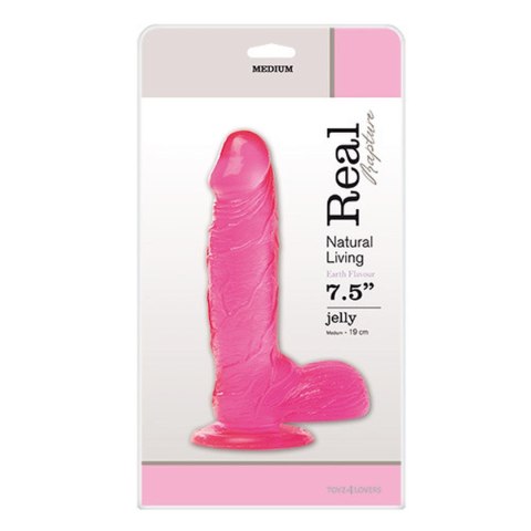 Dildo-JELLY DILDO REAL RAPTURE PINK 7.5" Dildo-JELLY DILDO REAL RAPTURE PINK 7.5"