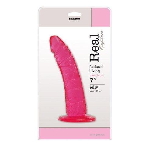 Dildo-JELLY DILDO REAL RAPTURE PINK 7" Dildo-JELLY DILDO REAL RAPTURE PINK 7"