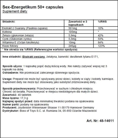 Tabletki dla mężczyzn 50+ zwiększają potencję sex Tabletki dla mężczyzn 50+ zwiększają potencję sex