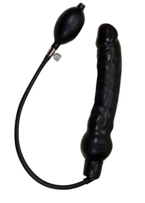 Nadmuchiwane czarne dildo penis z lateksu 25 cm Nadmuchiwane czarne dildo penis z lateksu 25 cm