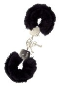 Kajdanki-METAL HANDCUFF WITH PLUSH BLACK Kajdanki-METAL HANDCUFF WITH PLUSH BLACK