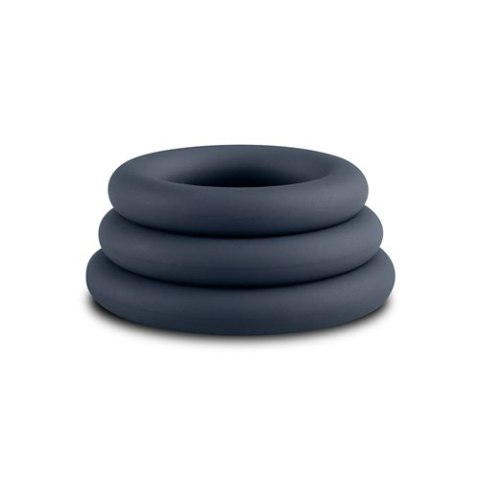 3-Piece Cock Ring Set - Grey 3-Piece Cock Ring Set - Grey