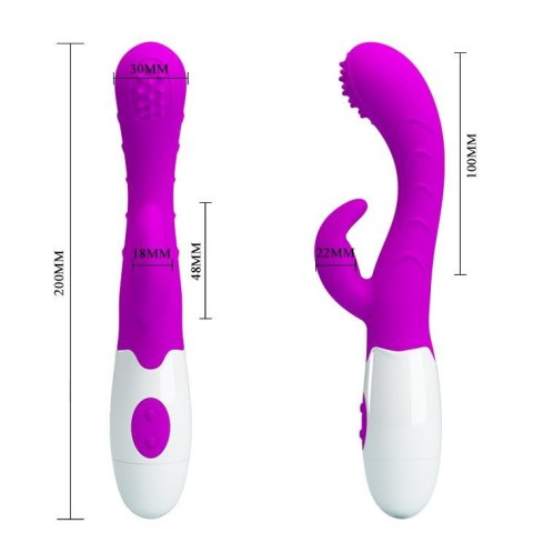 Anatomiczny wibrator z masażerem królik 7 trybów Anatomiczny wibrator z masażerem królik 7 trybów