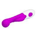 Wibrator z masażerem łechtaczki ruch główki 20cm Wibrator z masażerem łechtaczki ruch główki 20cm