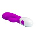 Wibrator z masażerem łechtaczki ruch główki 20cm Wibrator z masażerem łechtaczki ruch główki 20cm