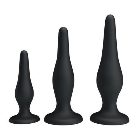 Korki analne 3 rozmiary zestaw na przyssawkach Korki analne 3 rozmiary zestaw na przyssawkach