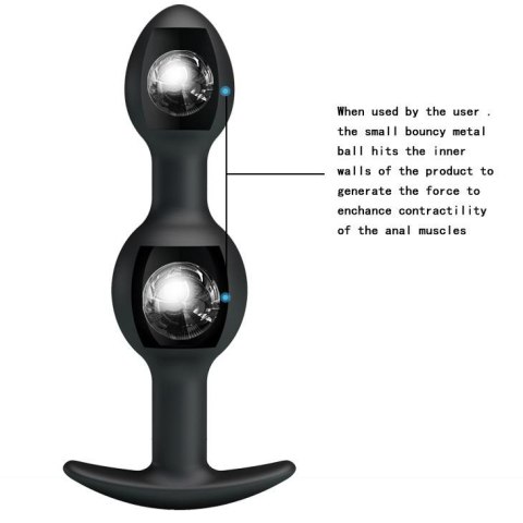 Obciążony wibrujący korek analny kulki sex 12cm Obciążony wibrujący korek analny kulki sex 12cm