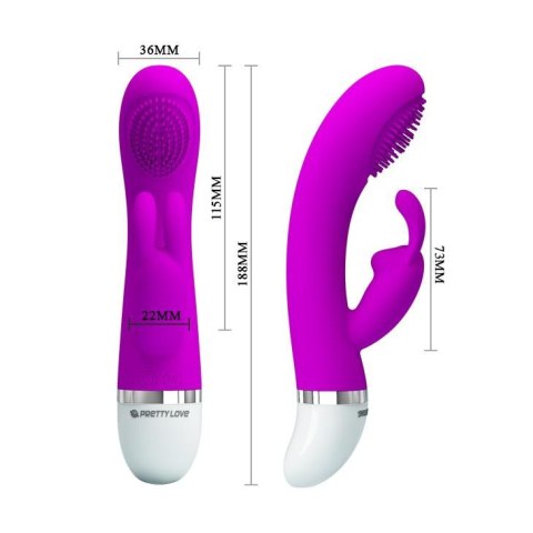 Wibrator do punktu g z masażerem łechtaczki 18cm Wibrator do punktu g z masażerem łechtaczki 18cm